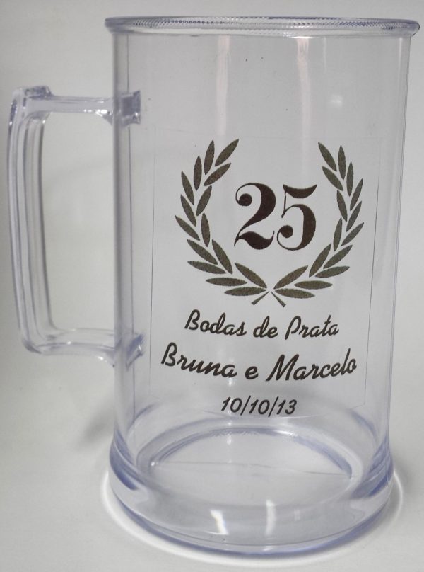 10 Canecas De Chopp Personalizada De 450ml Acrílico - Image 4