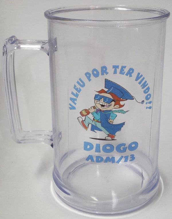 10 Canecas De Chopp Personalizada De 450ml Acrílico - Image 3