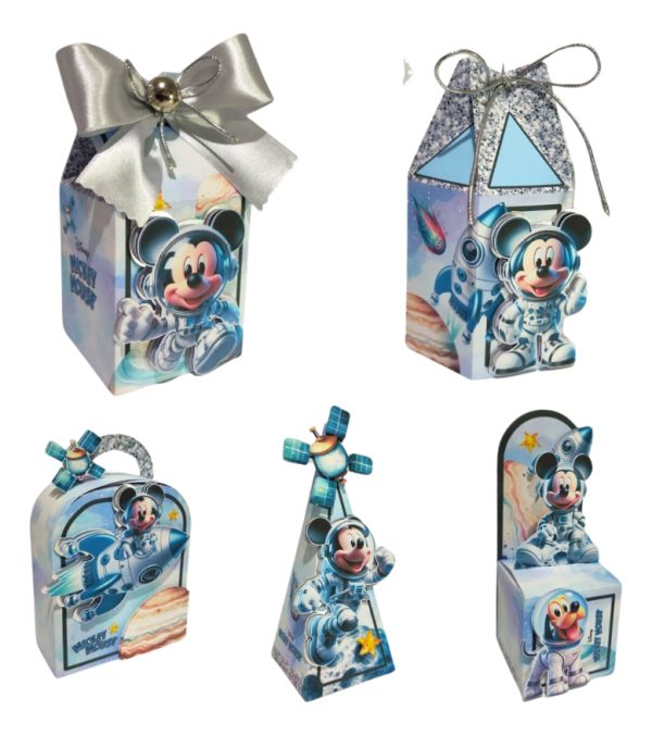 Kit 30 Cxs Personalizadas + Topobolo Mickey Astronauta - Image 2