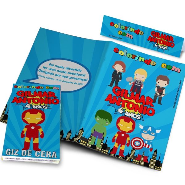 85 Kits Colorir + Revistinha Giz De Cera Personalizados - Image 5