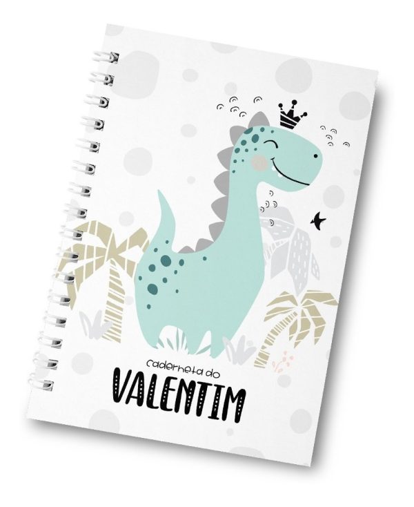 Caderneta De Vacinação Dinossauros Personalizada Wire-o - Image 3