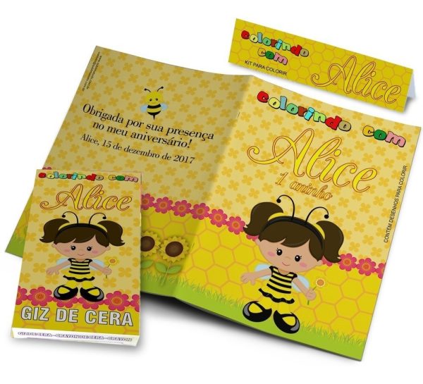 35 Kits Colorir Revistinhas Com Giz De Cera Personalizados