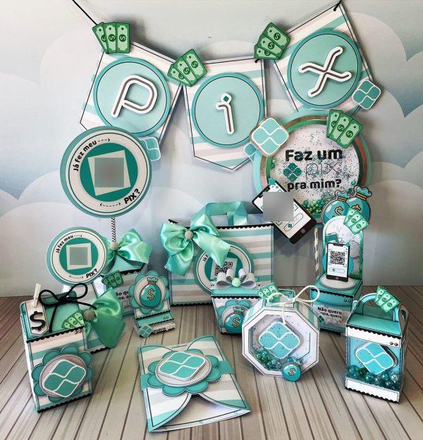 Kit 30 Cxs Personalizadas + Topo Bolo Festa Pix - Image 2