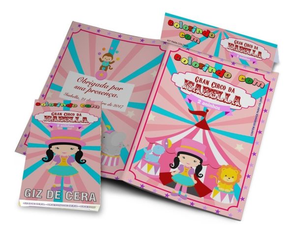 65 Kits Colorir Revistinhas + Giz De Cera Personalizados - Image 5