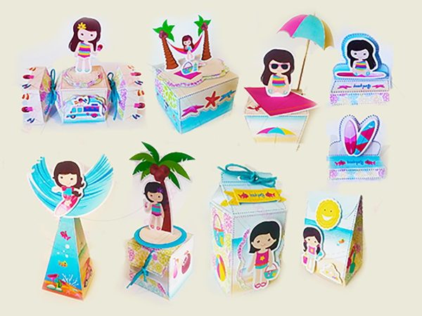 Kit 30 Cxs Personalizadas + Topo Bolo Festa Praia 1