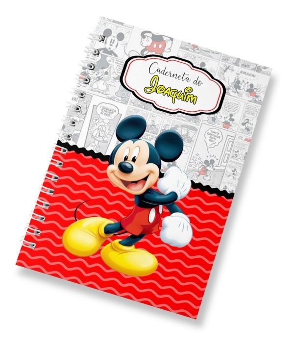 Caderneta De Vacinação Mickey Capa Dura Personalizada Wire-o