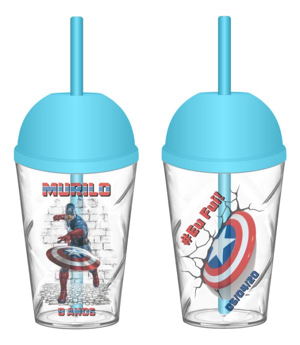 20 Copo Personalizado Capitão América C328 0424 - Image 7