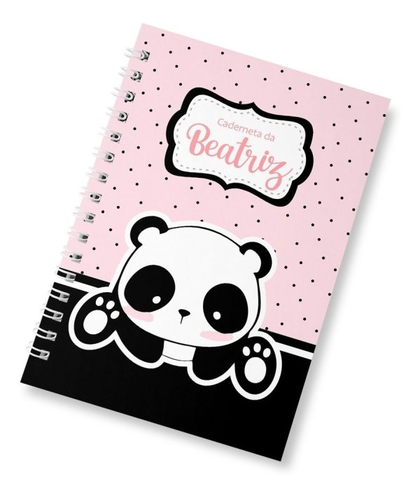 Caderneta De Vacinação Panda Personalizada Wire-o