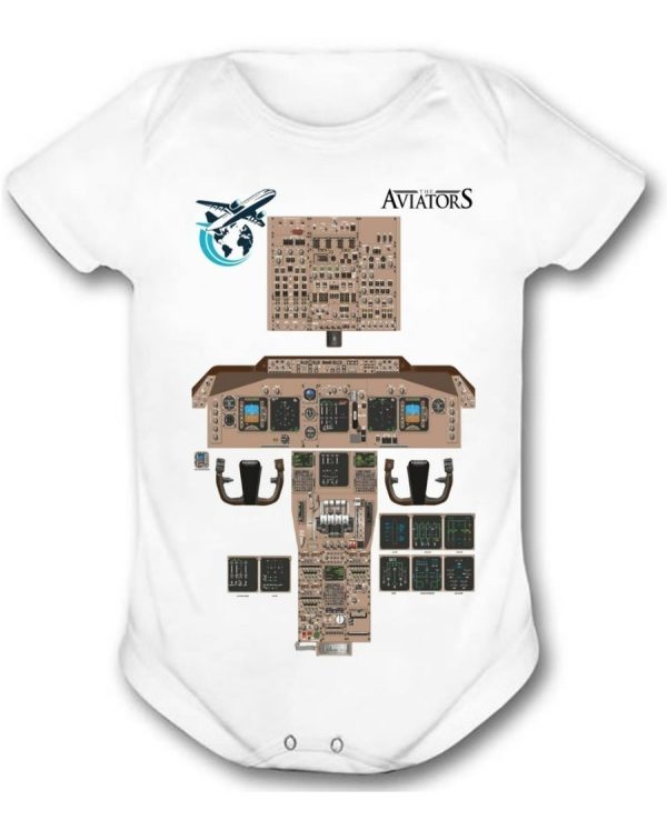 Body Bebe Aviador Aviação Piloto Painel Cockpit