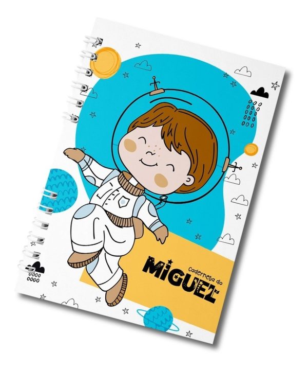 Caderneta De Vacinação Astronauta Capa Dura Wire-o 15x20 - Image 2