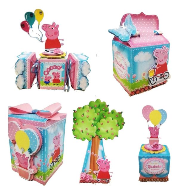 Kit Personalizados Festa Peppa - 30 Cxs + Topo Bolo