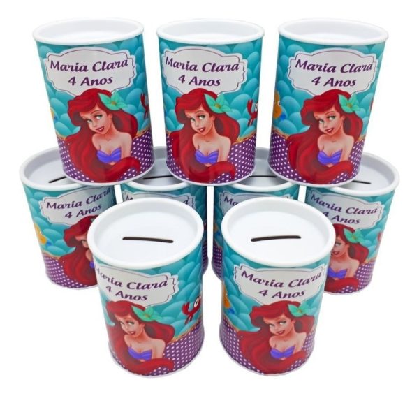 Cofres Personalizados Princesa Ariel Lembrancinha Festa 20un