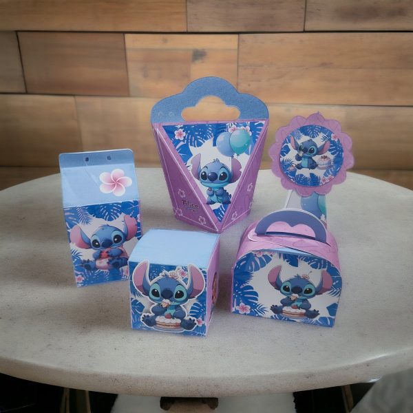 Kit 40 Cxs Personalizadas Lilo E Stitch + Topo De Bolo - Image 4