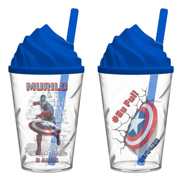 30 Copo Twister Personalizado Capitão América B328 0026
