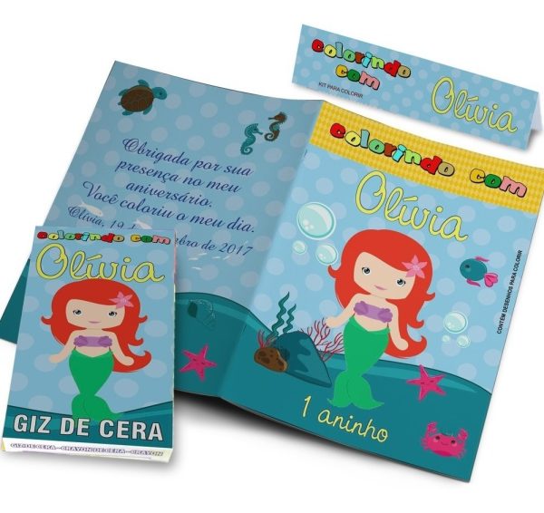 45 Kits Colorir Revistinhas + Giz De Cera Personalizados - Image 10