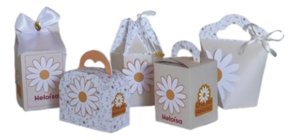 Kit Personalizados Festa Margaridas - 30 Cxs + Topo Bolo - Image 5