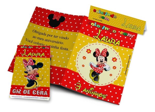 70 Kits Colorir + Revistinhas Giz De Cera Personalizados