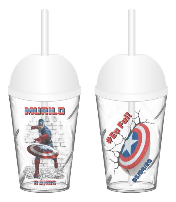 20 Copo Personalizado Capitão América C328 0424 - Image 10
