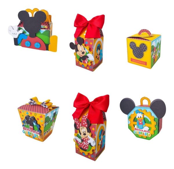 Kit Personalizados Festa Turma Mickey 4 - 30 Cxs + Topo Bolo