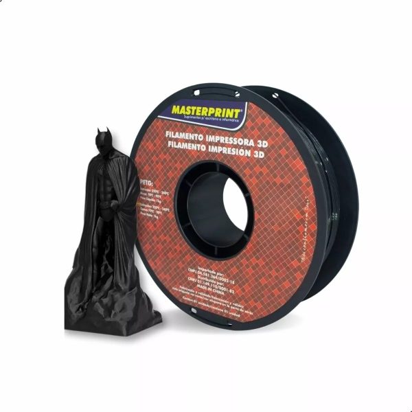 Filamento De Impressora 3d Petg 1,75mm 1kg Preto Masterprint - Image 3