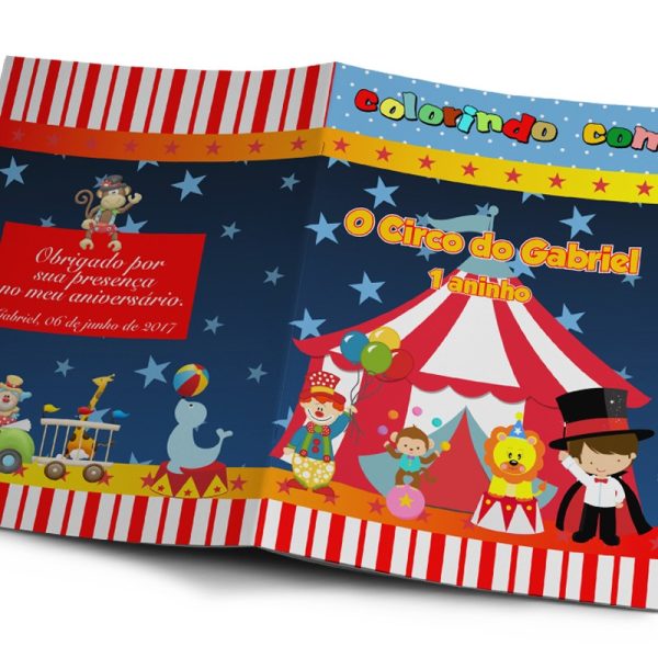 75 Kits Colorir Revistinha Personalizada E Giz Circo Tam G - Image 3