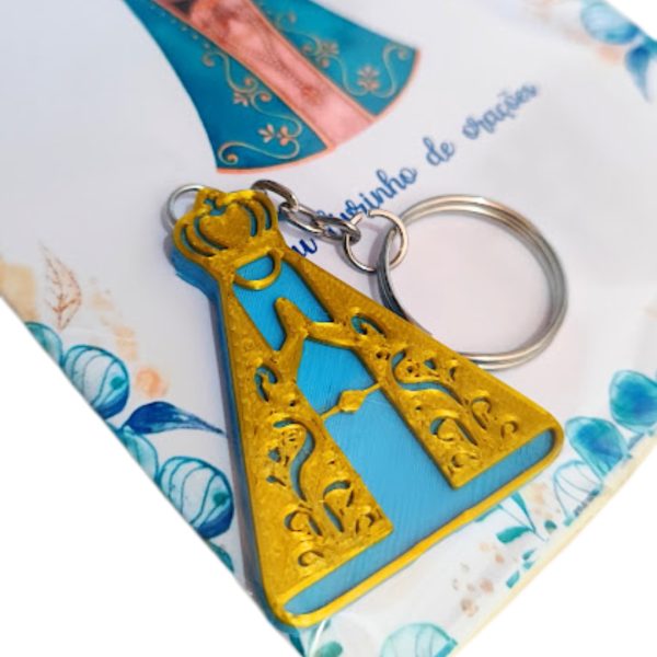 10 Livrinhos De Oração Nossa Senhora Com Chaveiro - Image 3
