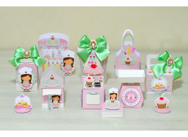 Kit 30 Caixas Personalizadas + Topo Bolo Festa Confeitaria 8 - Image 2