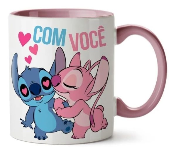 Caneca Personalizada Stitch Lilo Disney Com Você Sem Você - Image 3