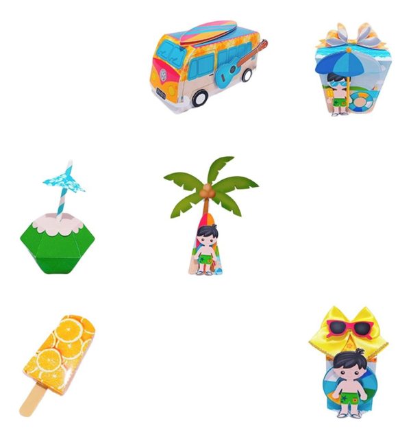 Kit Personalizados Festa Pool Party 1 - 30 Cxs + Topo Bolo