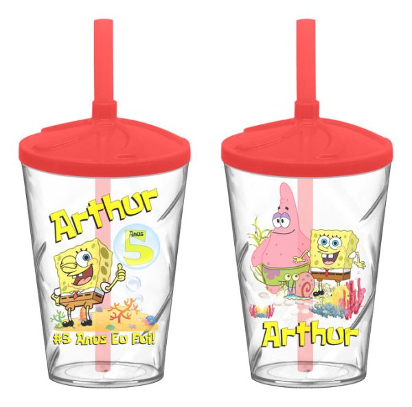 30 Copo Twister Personalizado Bob Esponja A534 0024 - Image 9
