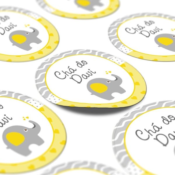 100 Adesivos Lembrancinha Maternidade Chá De Bebê 5x5 Cm