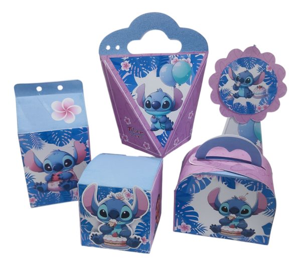 Kit 30 Cxs Personalizadas Lilo E Stitch + Topo De Bolo