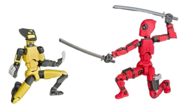 Kit 2 Bonecos Dummy 13 - Deadpool-wolverine Multiarticulados