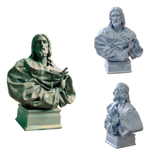 Imagem Estatua Busto Jesus 13cm Impressão 3d - Decoração - Image 3
