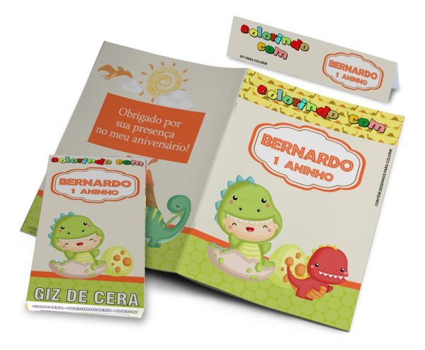 50 Kits Revistinhas Colorir + Giz De Cera Personalizados - Image 7
