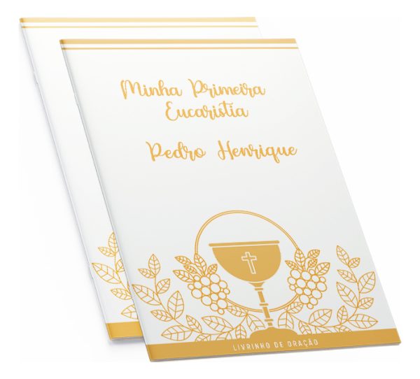 10 Livrinhos De Oração Primeira Eurcaristia Dourado