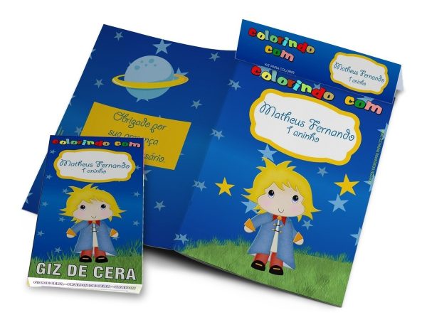 10 Kits Colorir Revistinhas E Giz Pequeno Príncipe