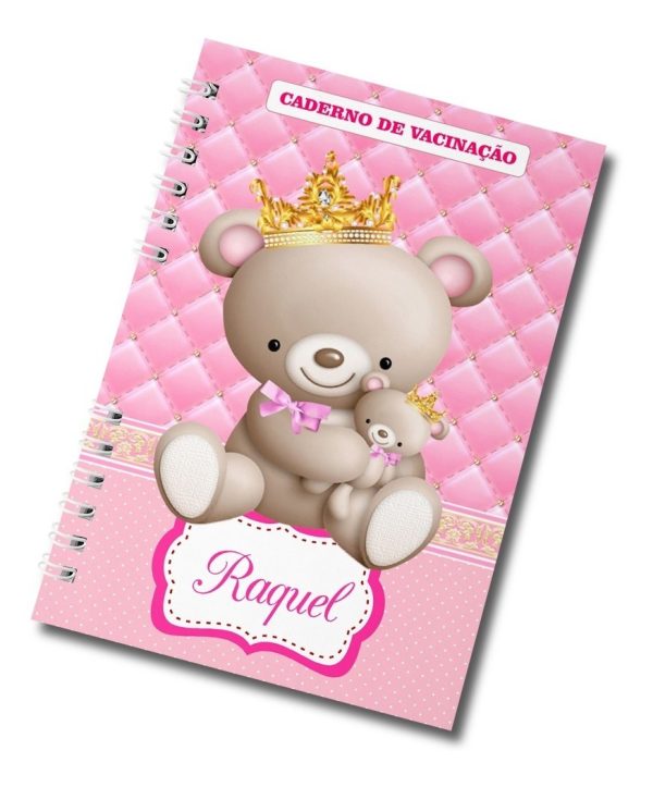 Caderneta De Vacinação Ursinha Personalizada Capa Dura - Image 3