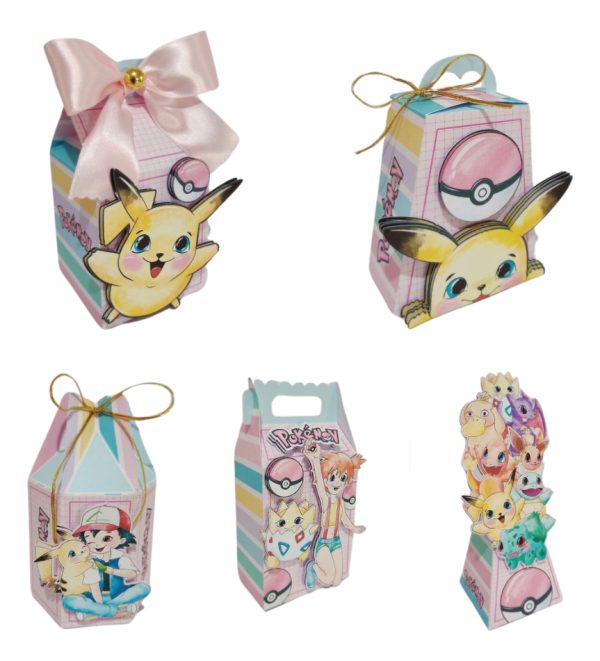 Kit 30 Cxs Personalizadas + Topo - Pokemon Menina - Image 3
