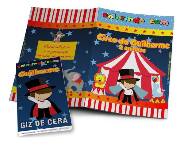 50 Kits Colorir Revistinha Personalizada Giz De Cera 15x20