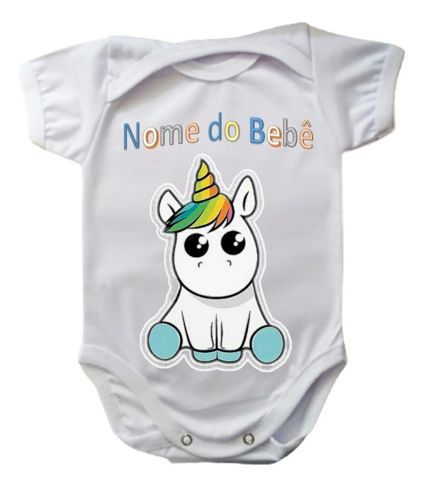 Body Bebe Unicornio Cavalo Menino