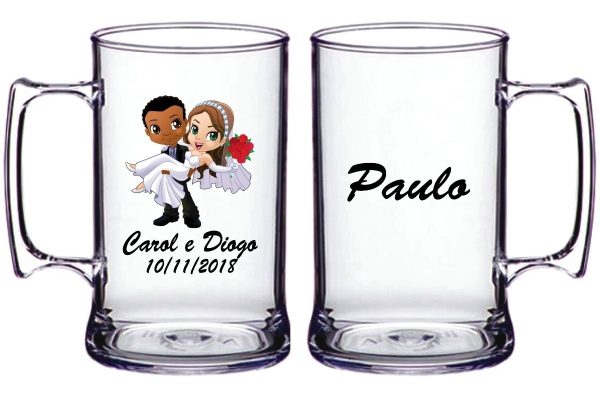 20 Canecas Chopp Personalizada 450ml Nomes Individuais