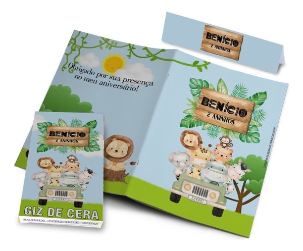 50 Kits Colorir E Giz De Cera Personalizados