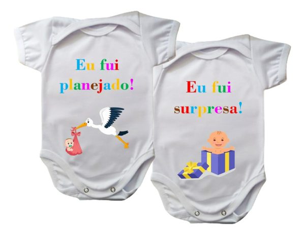 Body De Bebê Gêmeos Eu Fui Planejado Eu Fui Surpresa