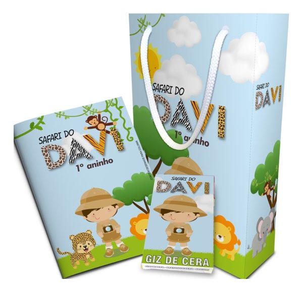 30 Kits Colorir 15x20 E Sacolinhas Personalizadas