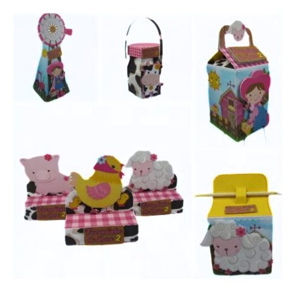 Kit 30 Caixas Personalizadas + Topo Bolo Festa Fazendinha 57
