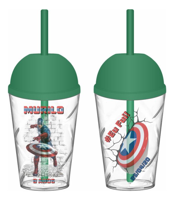 20 Copo Personalizado Capitão América C328 0424 - Image 3