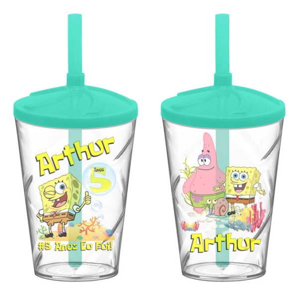30 Copo Twister Personalizado Bob Esponja A534 0024 - Image 5