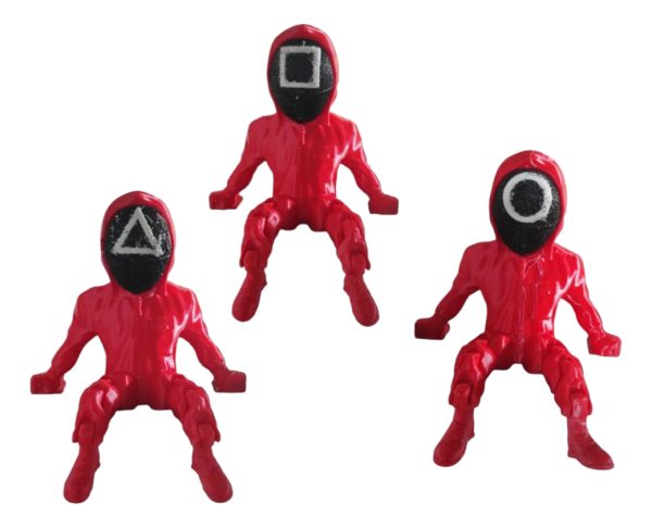 Trio Boneco Articulado Round 6 Serie - Squid Pals