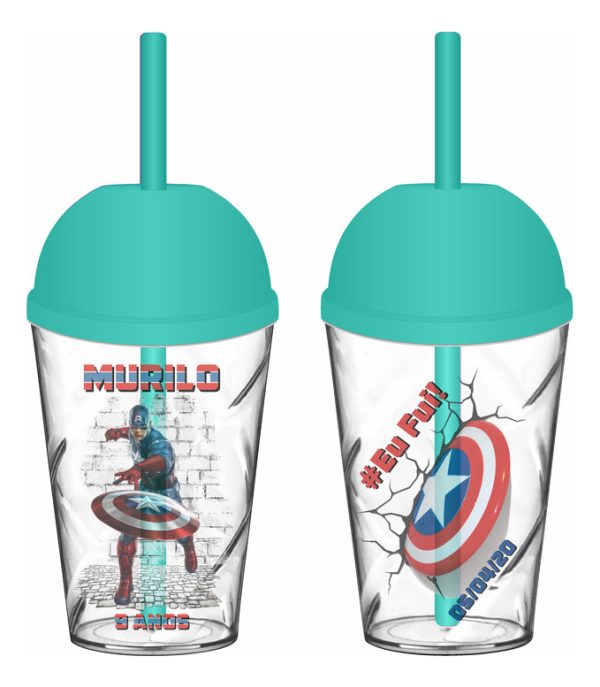 20 Copo Personalizado Capitão América C328 0424 - Image 9